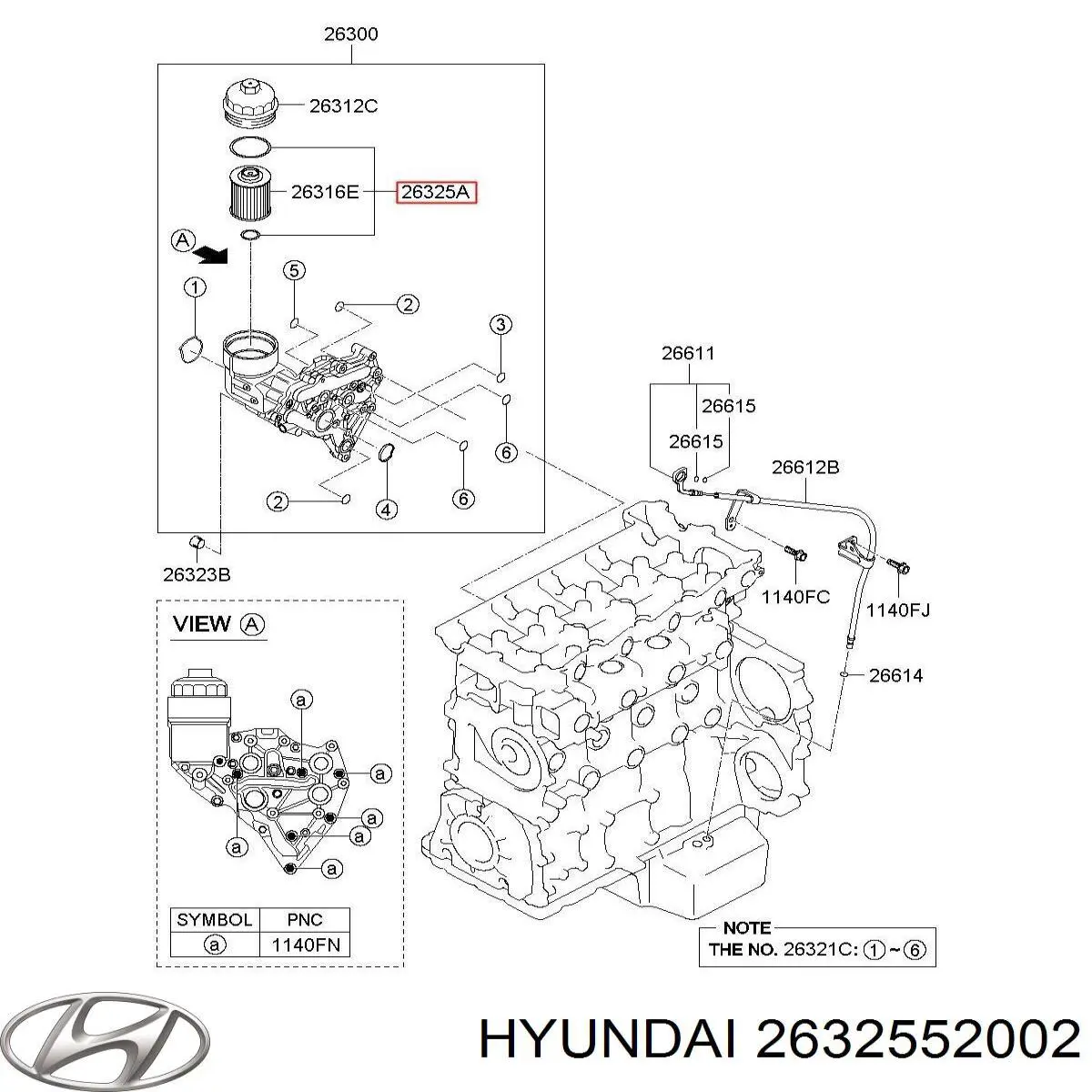 2632552000 Hyundai/Kia масляный фильтр