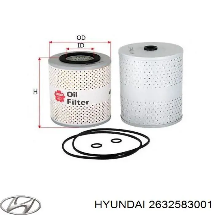 Купить 2632583001 Hyundai/Kia Фильтр центробежный очистки масла