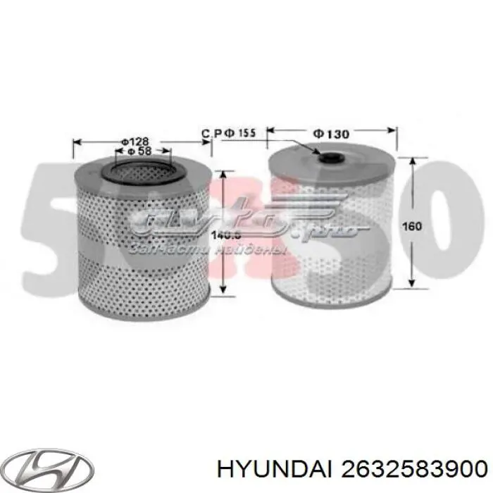2632583900 Hyundai/Kia масляный фильтр