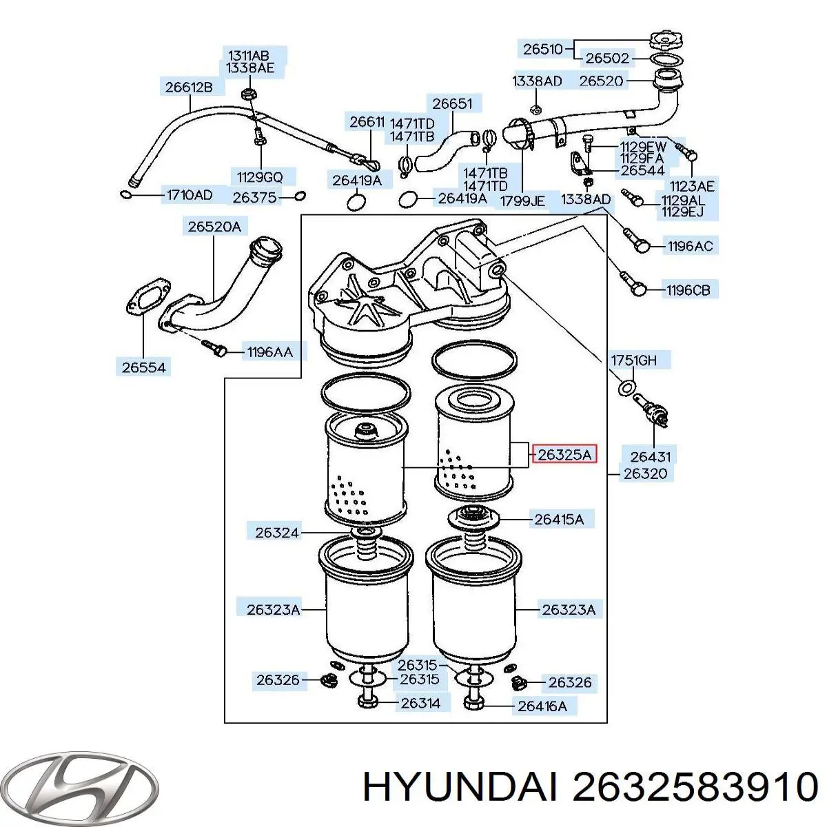 Масляный фильтр 2632583021 Toyota