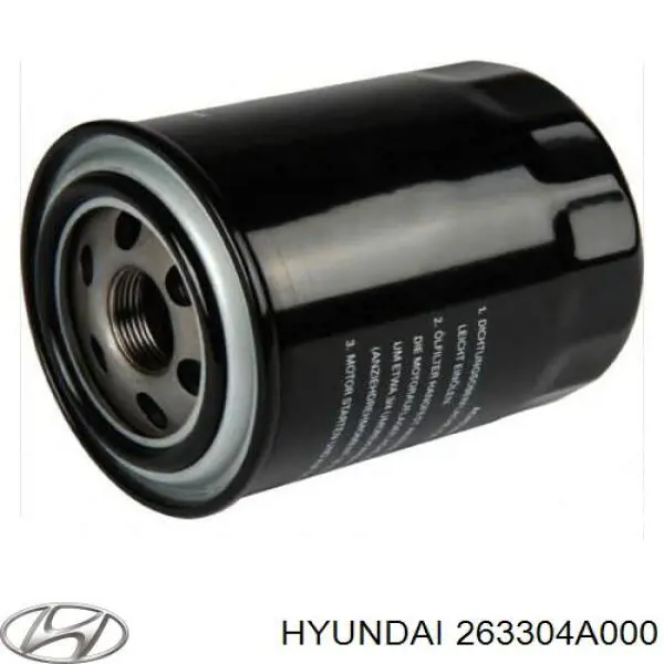 263304A000 Hyundai/Kia filtro de óleo