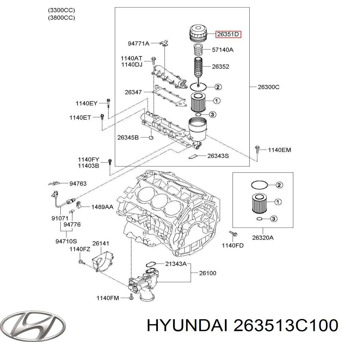 263513C100 Hyundai/Kia 