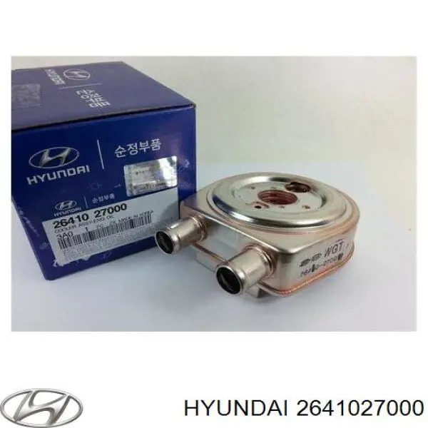 2641027000 Hyundai/Kia радиатор масляный (холодильник, под фильтром)