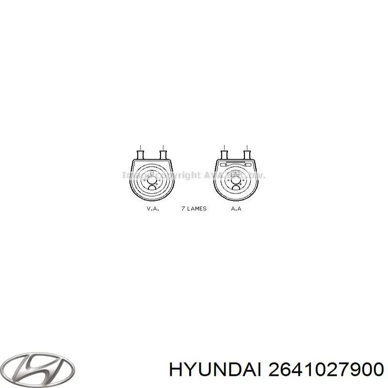 Радиатор масляный (холодильник), под фильтром Hyundai/Kia 2641027900 цена, от 26.81 USD