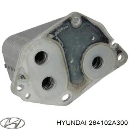 Купить 264102A300 Hyundai/Kia Радиатор масляный (холодильник), под фильтром