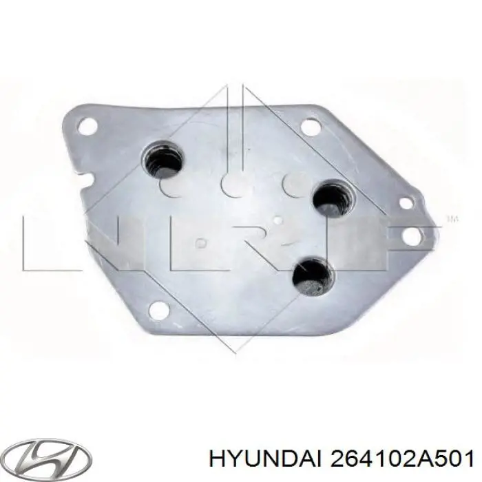 Купить 264102A501 Hyundai/Kia Радиатор масляный (холодильник), под фильтром