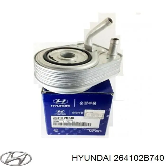 Radiador de aceite, bajo de filtro 264102B740 Hyundai/Kia