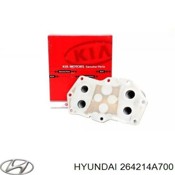 Radiador de aceite, bajo de filtro 264214A700 Hyundai/Kia