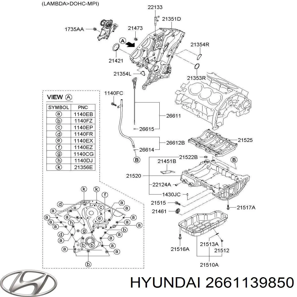 Индикатор уровня масла Hyundai/Kia 2661139850 цена, от  USD