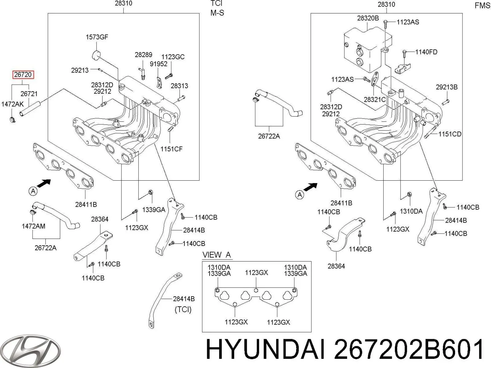  267202B601 Hyundai/Kia