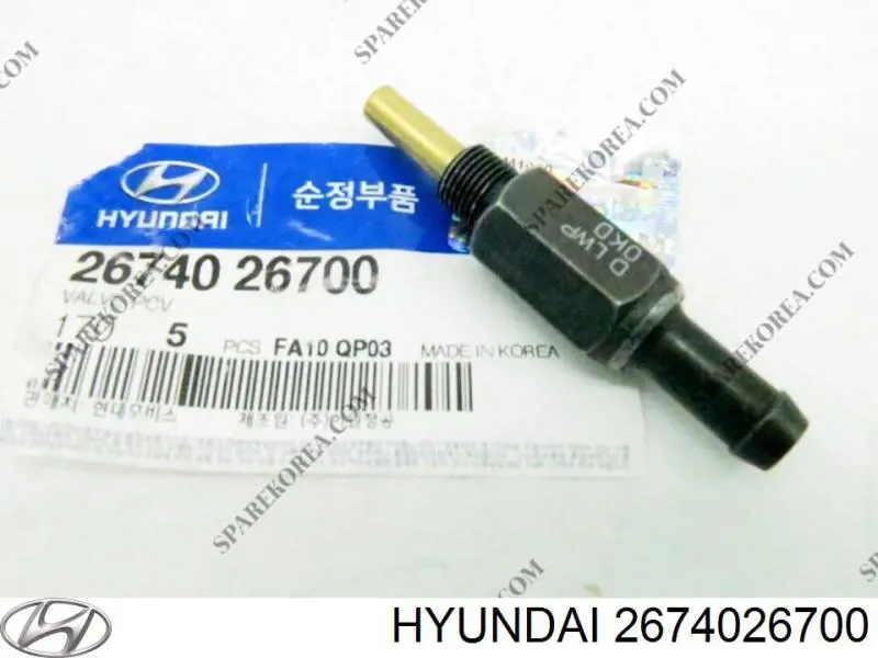 Клапан PCV вентиляции картерных газов на Hyundai Accent MC