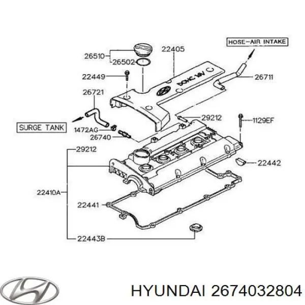 Датчик газов картера Hyundai/Kia 2674032800 цена, от 10.38 USD