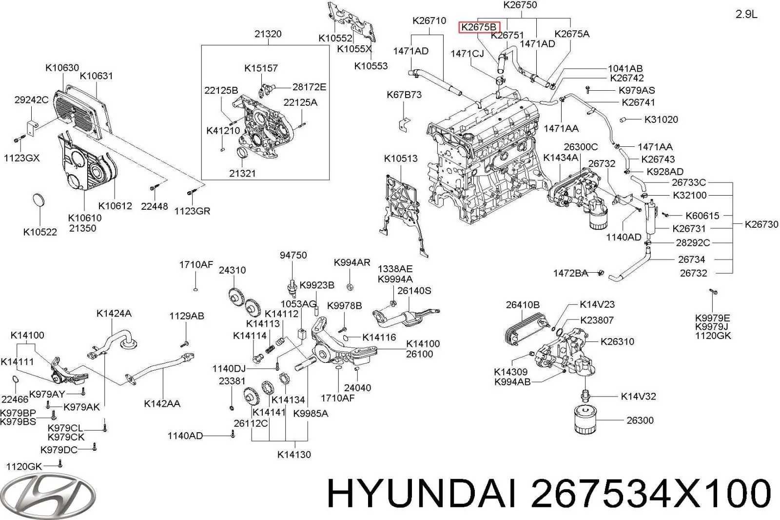 267534X100 Hyundai/Kia 