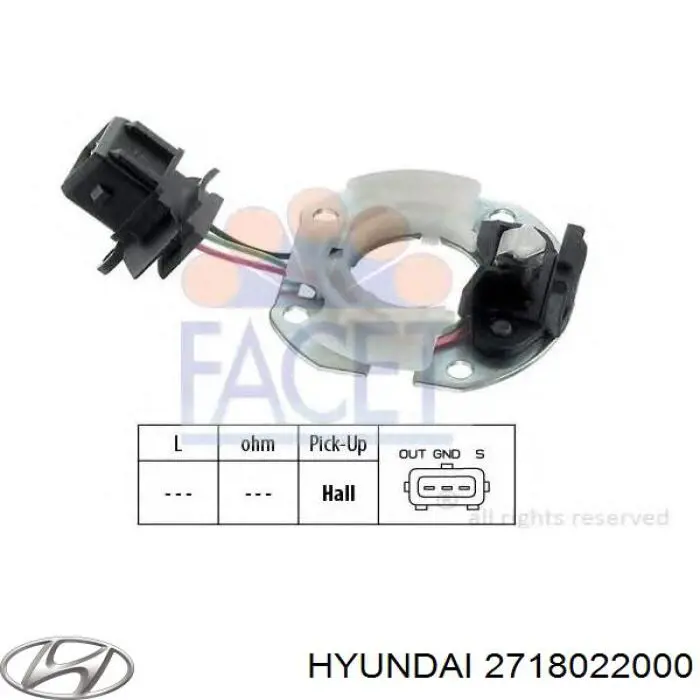 2718022000 Hyundai/Kia датчик зажигания (пропусков зажигания)