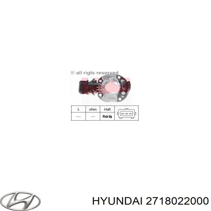 Датчик зажигания (пропусков зажигания) 2718022000 Hyundai/Kia
