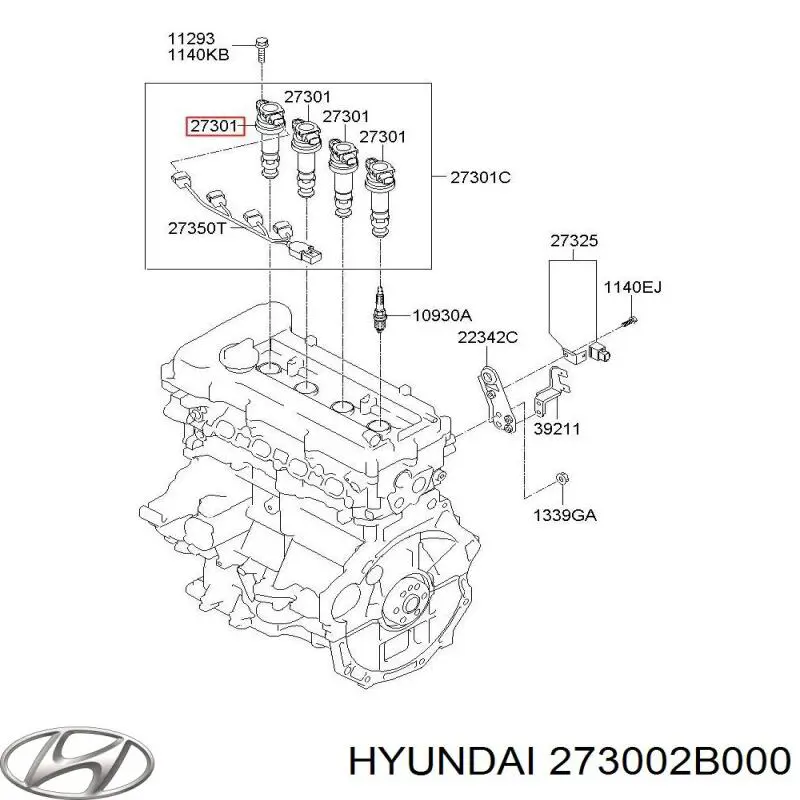 273002B000 Hyundai/Kia Катушка зажигания
