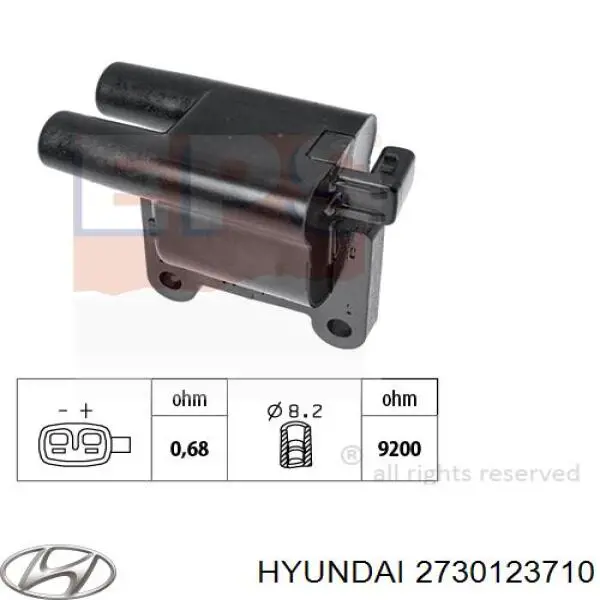 Катушка зажигания 2730123710 Hyundai/Kia