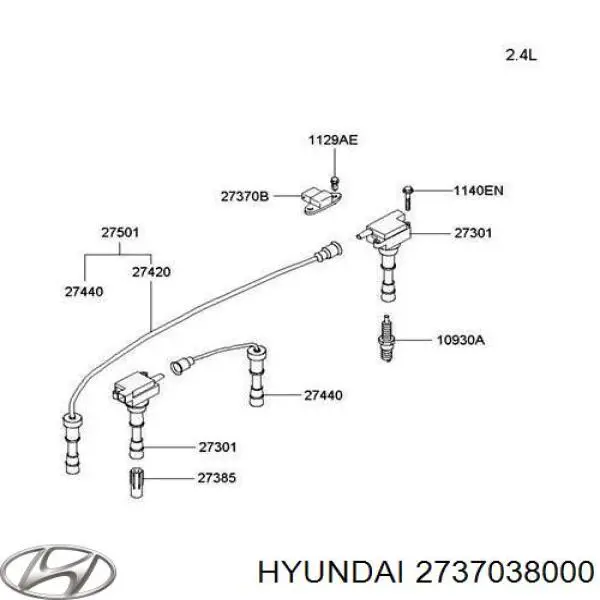 Датчик зажигания (пропусков зажигания) на Hyundai Sonata NF