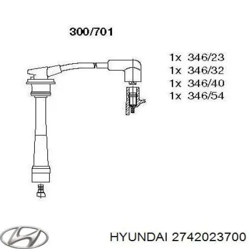 Купить 2742023700 Hyundai/Kia Провода высокого напряжения