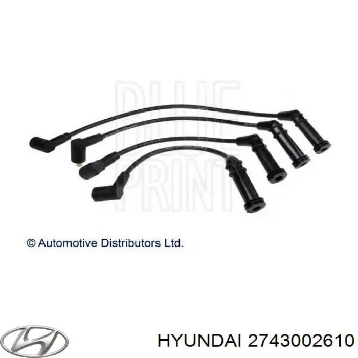 Провод высоковольтный, цилиндр №2 Hyundai/Kia 2743002610