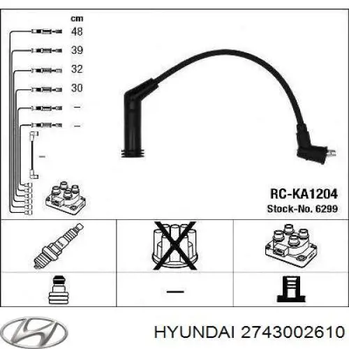 Провода зажигания Hyundai/Kia 2743002610 цена, от 3.81 USD