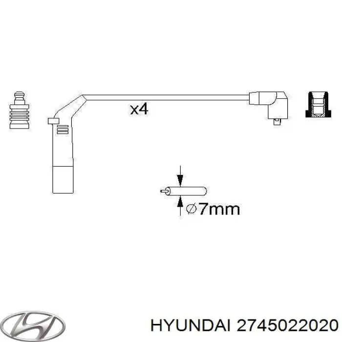 Высоковольтные провода 2745022010 Hyundai/Kia