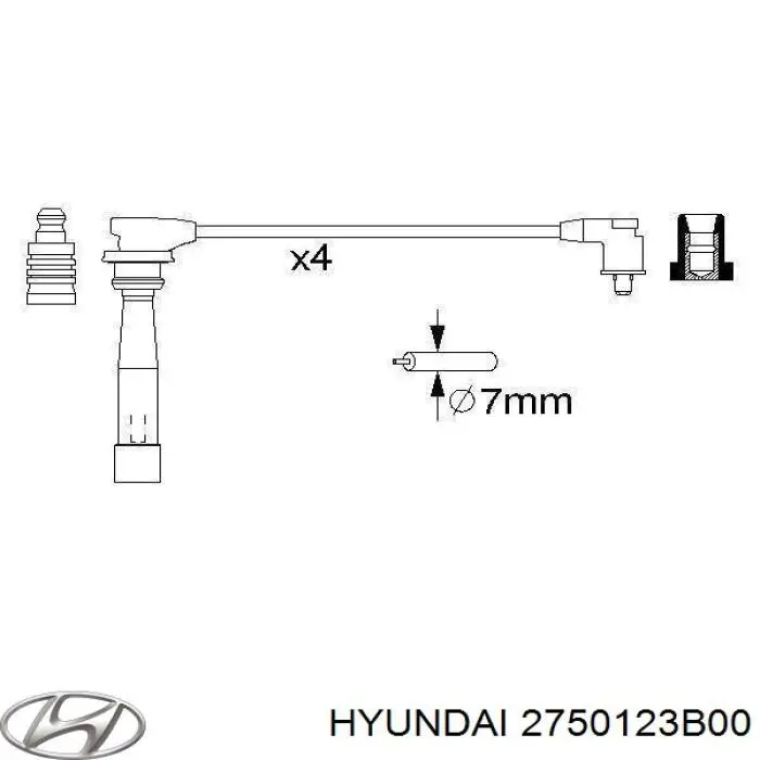 Купить 2750123B00 Hyundai/Kia Провода высокого напряжения