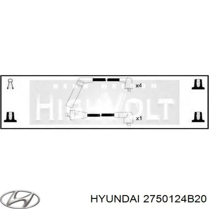 Купить 2750124B20 Hyundai/Kia Провода высокого напряжения