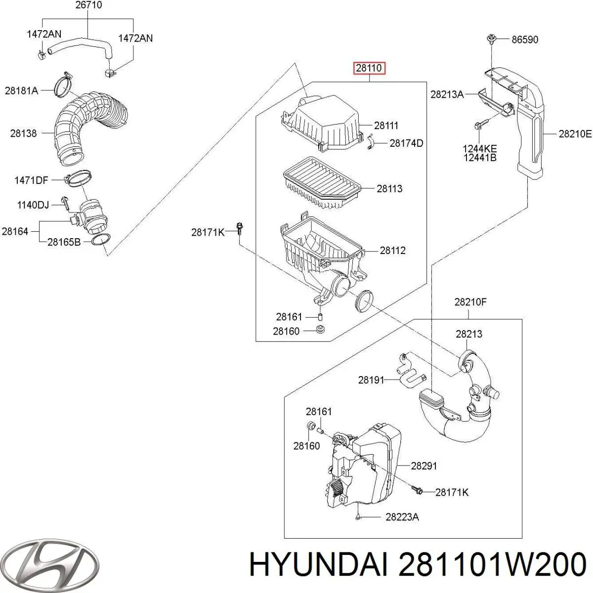  281101W200 Hyundai/Kia