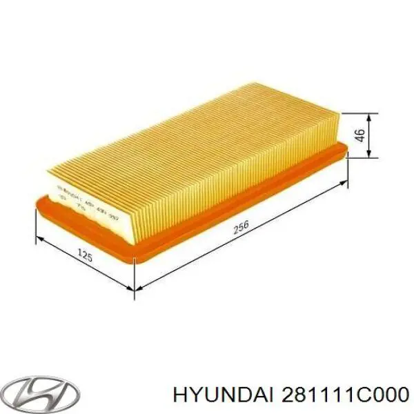 Воздушный фильтр 281111C000 Hyundai/Kia