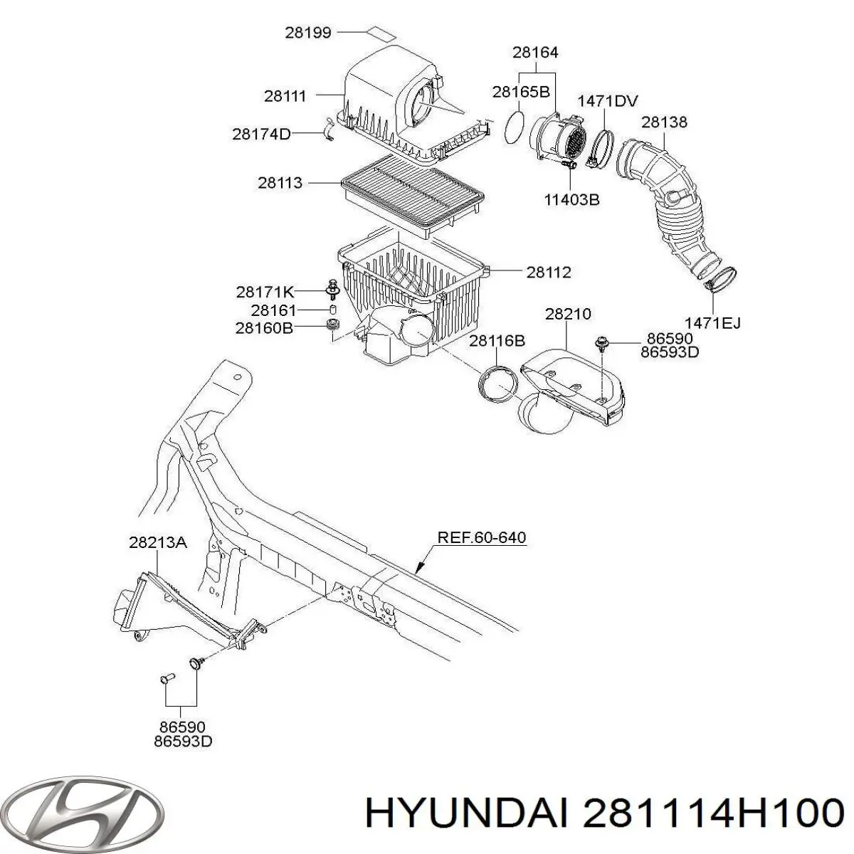  Hyundai/Kia 281114H100 цена, от 20.66 USD