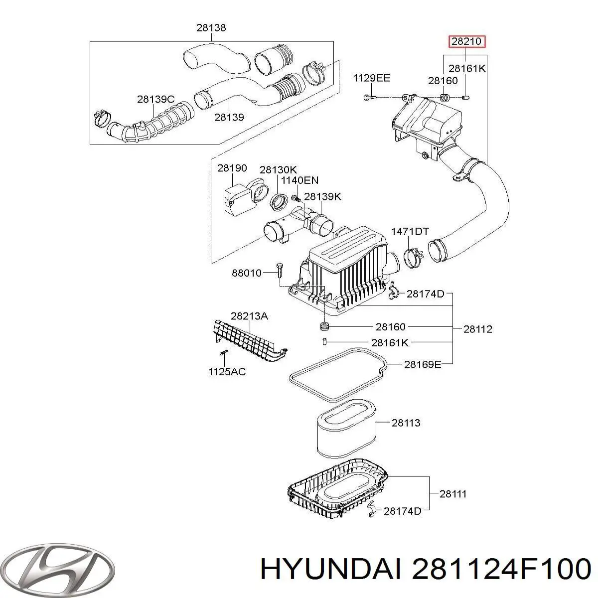  Hyundai/Kia 281124F100 цена, от 15.97 USD