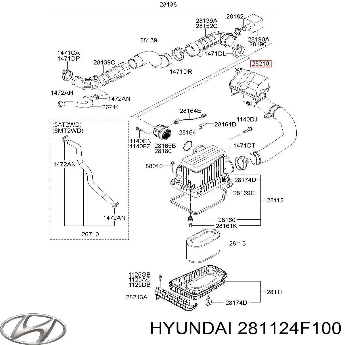 Купить 281124F100 Hyundai/Kia 