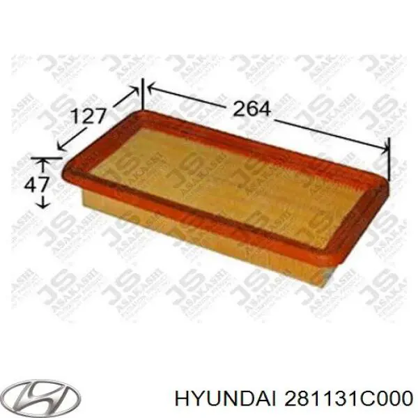 281131C000 Hyundai/Kia Воздушный фильтр двигателя