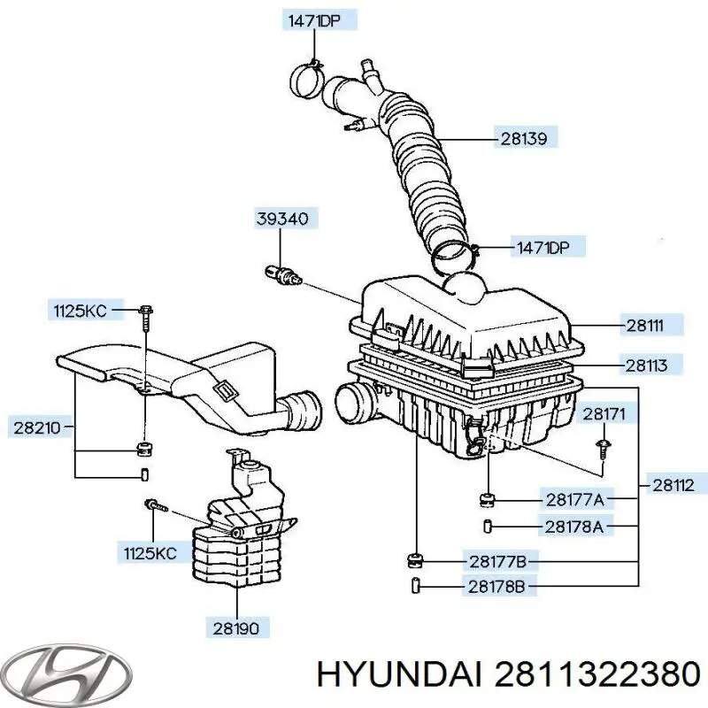 Воздушный фильтр 2811322380 Hyundai/Kia