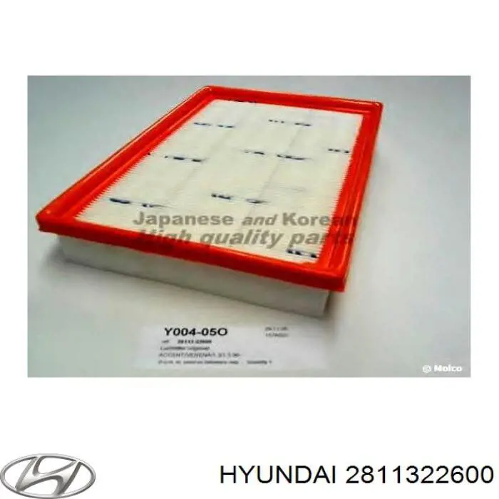 Воздушный фильтр 2811322600 Hyundai/Kia