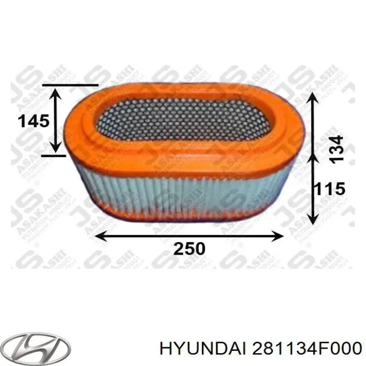 Купить 281134F000 Hyundai/Kia Автомобильный фильтр воздуха