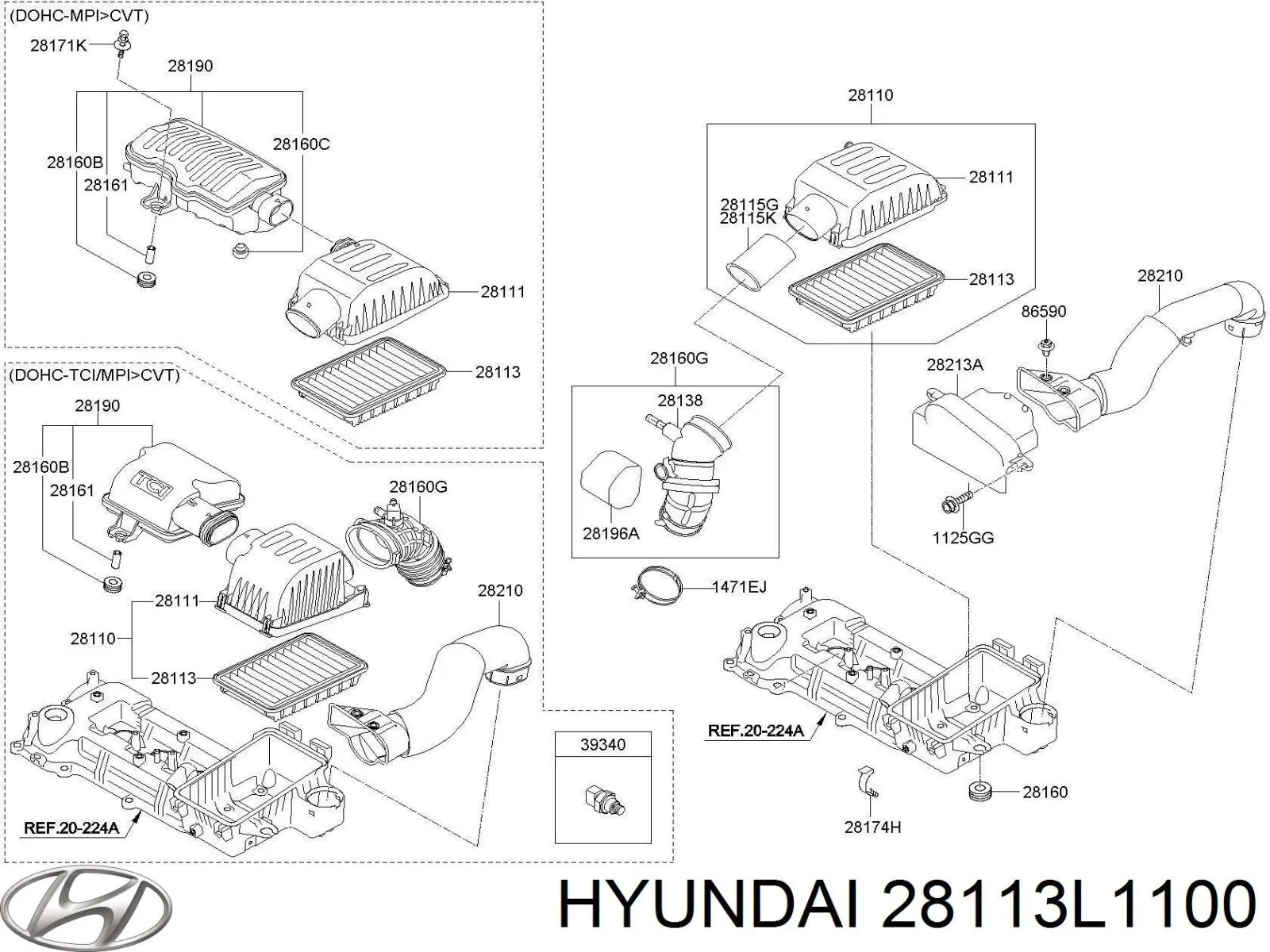 Купить A9333 JS Asakashi Автомобильный фильтр воздуха