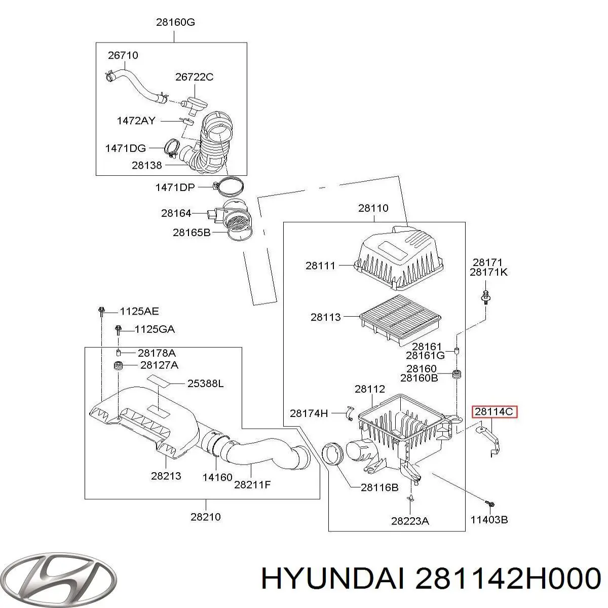  Hyundai/Kia 281142H000 цена, от 5.07 USD