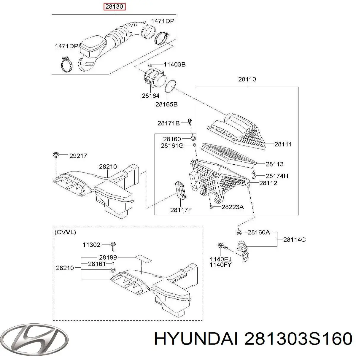 Купить 281303S160 Hyundai/Kia 