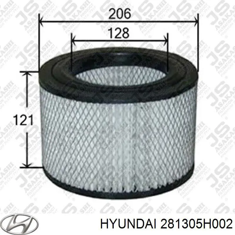 Элемент воздушного фильтра Hyundai/Kia 281305H002 цена, от 10.51 USD
