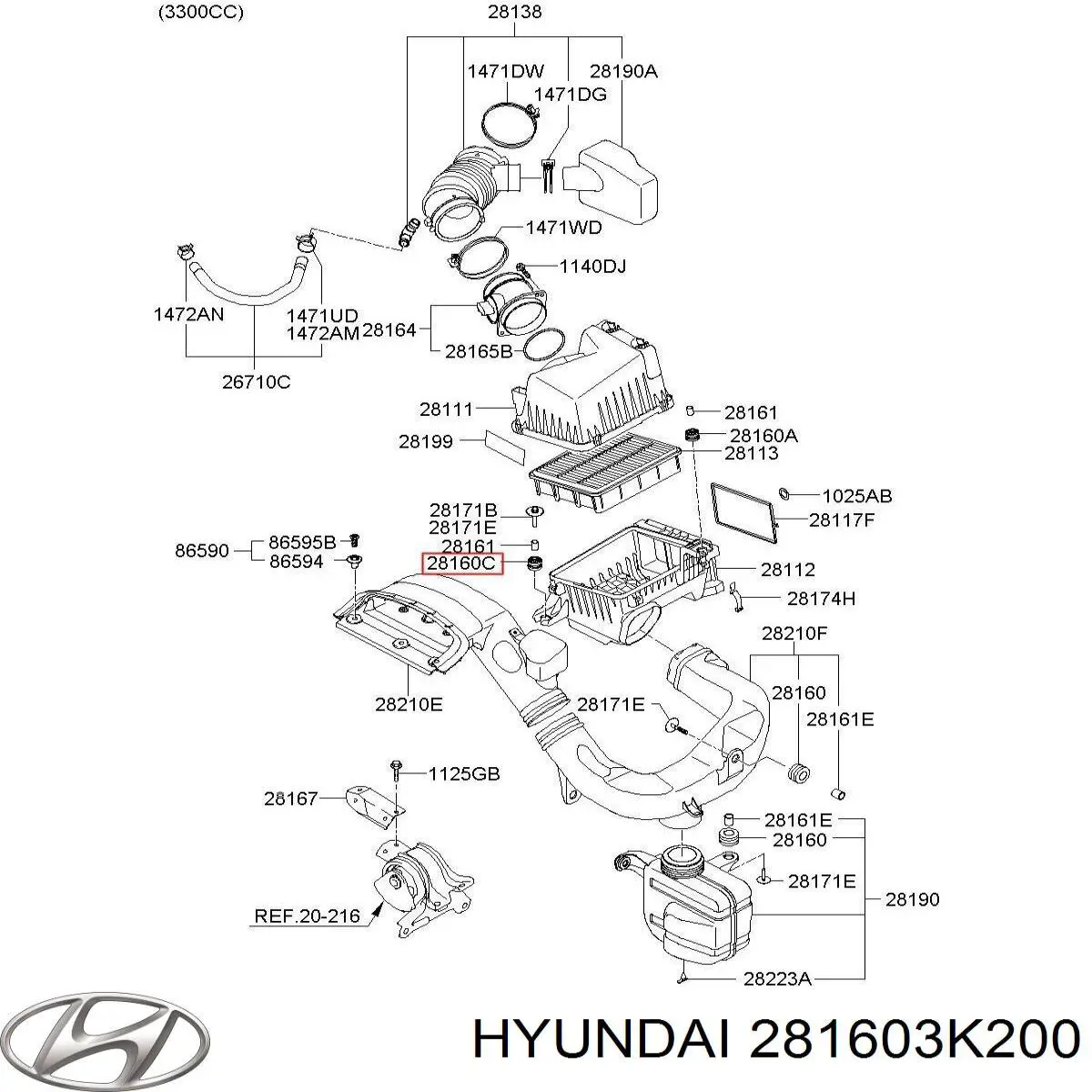  281603K200 Hyundai/Kia