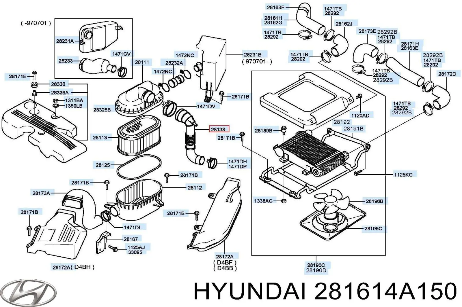  281614A150 Hyundai/Kia