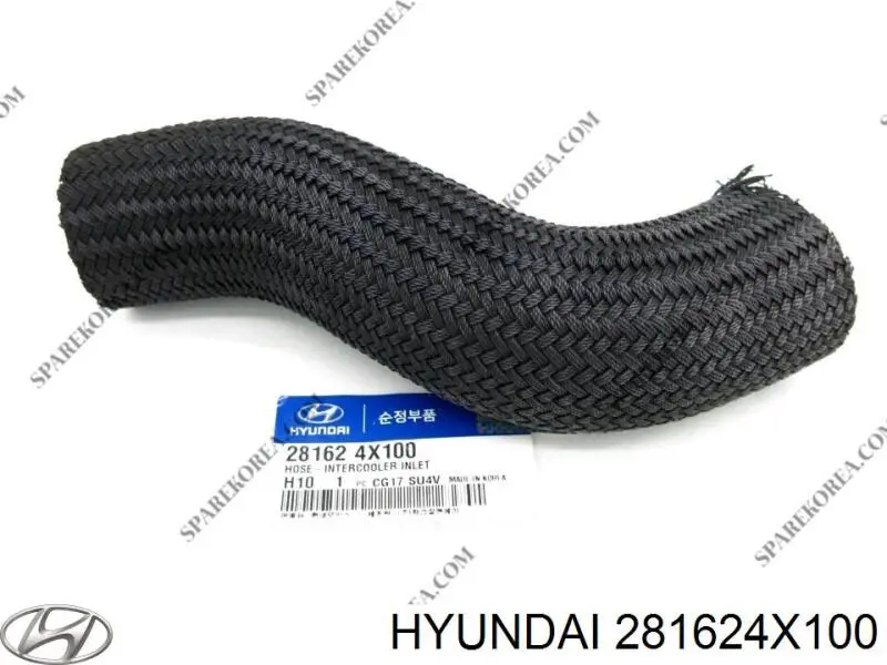 Mangueira (cano derivado) esquerda de intercooler para Hyundai Terracan (HP)