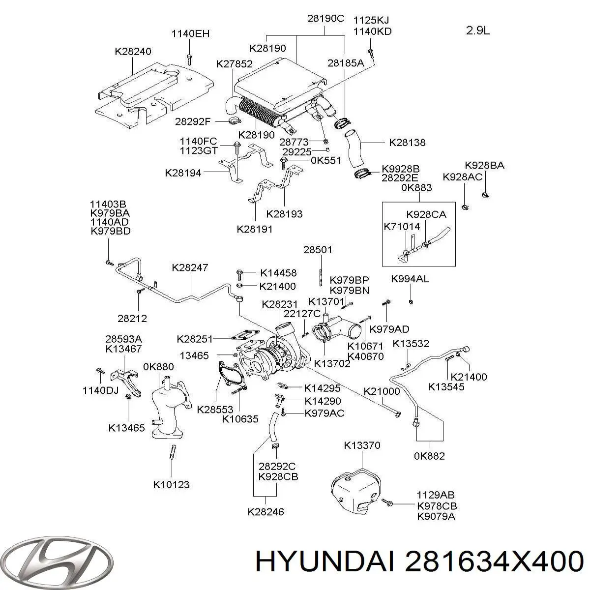  Hyundai/Kia 281634X400 цена, от 5.07 USD