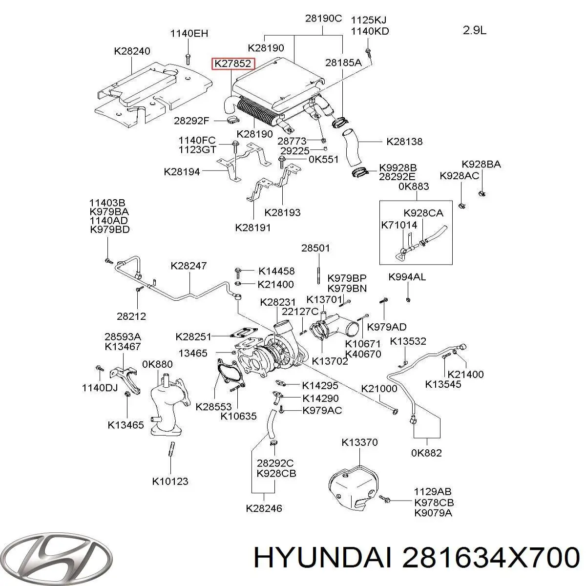  Hyundai/Kia 281634X700 цена, от 22.60 USD