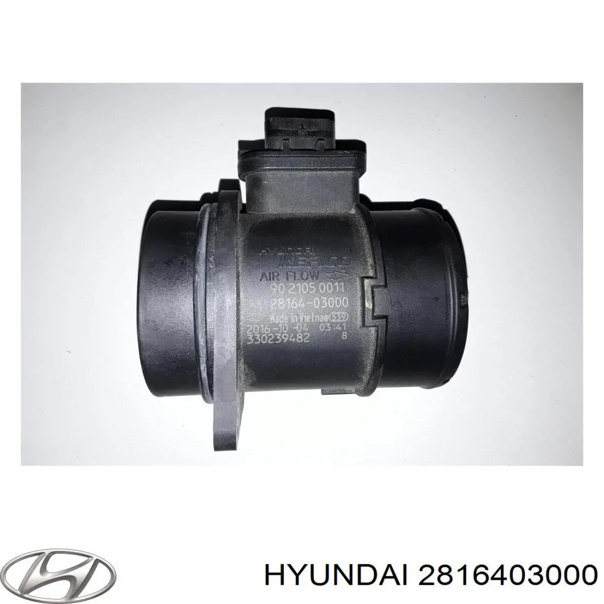 2816403000 Hyundai/Kia sensor de fluxo (consumo de ar, medidor de consumo M.A.F. - (Mass Airflow))