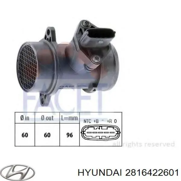 Купить 2816422601 Hyundai/Kia Воздухомер