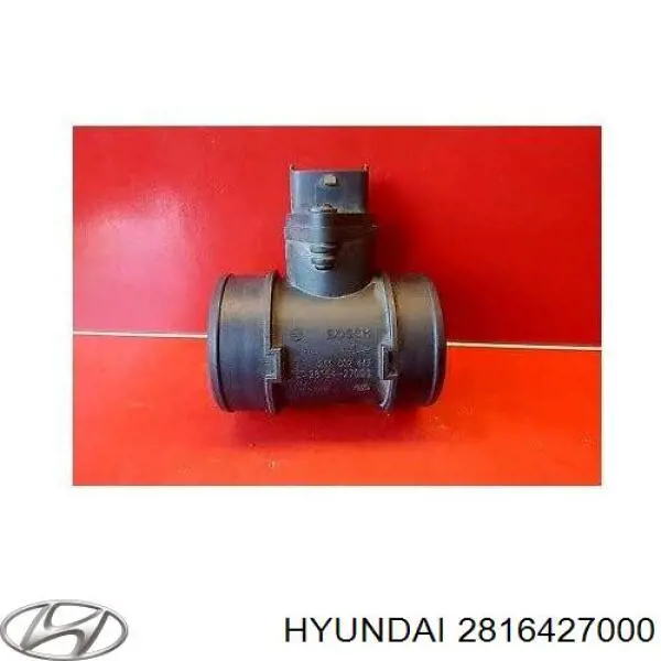 2816427000 Hyundai/Kia sensor de fluxo (consumo de ar, medidor de consumo M.A.F. - (Mass Airflow))