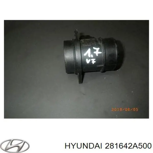 281642A500 Hyundai/Kia sensor de fluxo (consumo de ar, medidor de consumo M.A.F. - (Mass Airflow))
